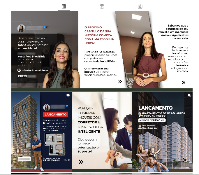 Perfil real depois da organização visual pela ConstruLeads