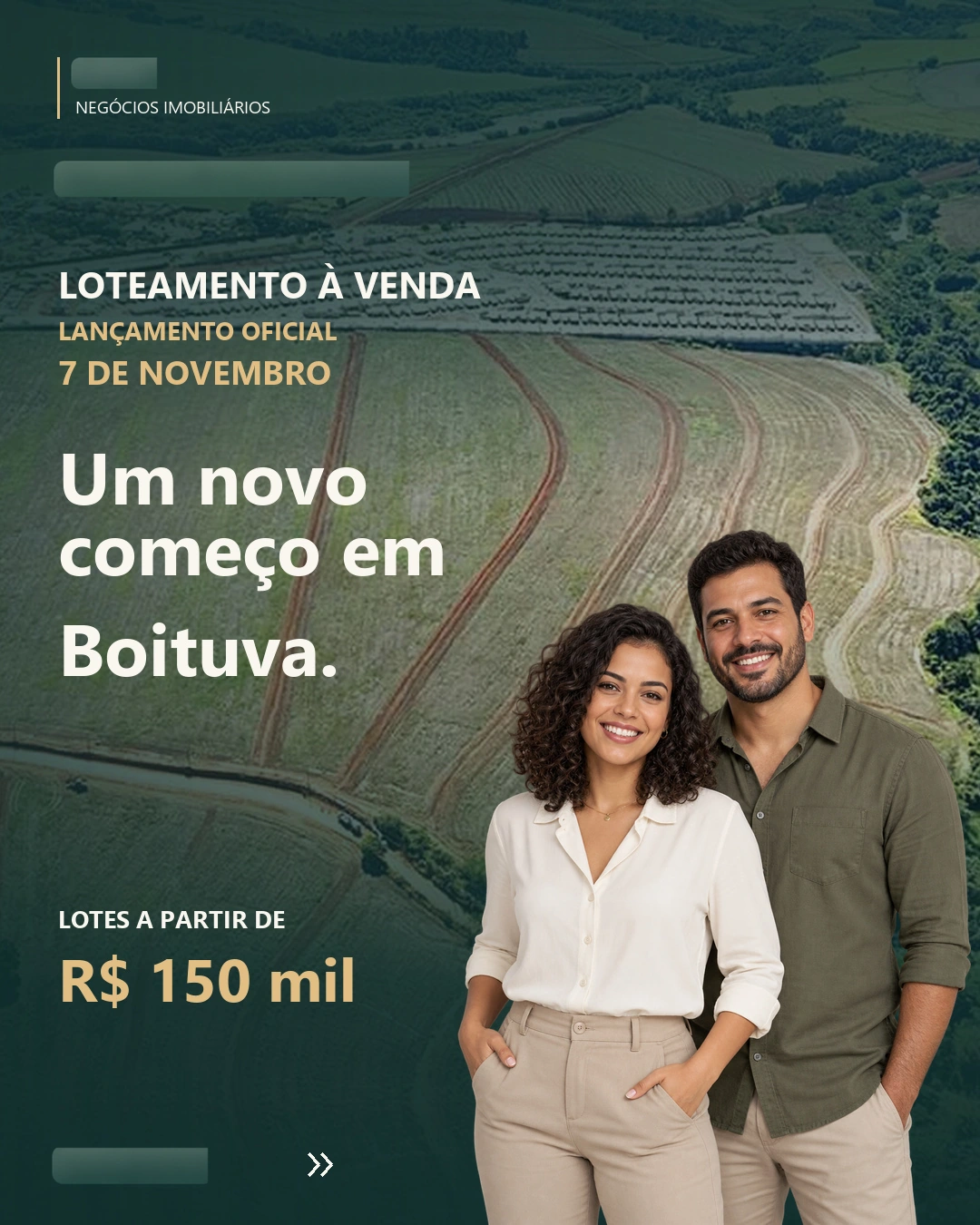 Exemplo de carrossel de loteamento